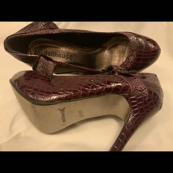 🌺 SEXY SNAKE 🐍 SKIN LOOK HEELS,DOUBLE BUCKLE 💝 - Picture 9 of 9